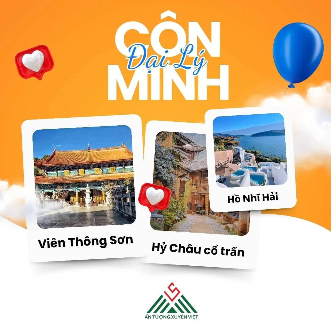 Côn Minh - Đại Lý - Viên Thông Sơn 4n3đ